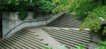 Image of some steps with an accessibility ramp. Used for a blog on accessibility in assessment